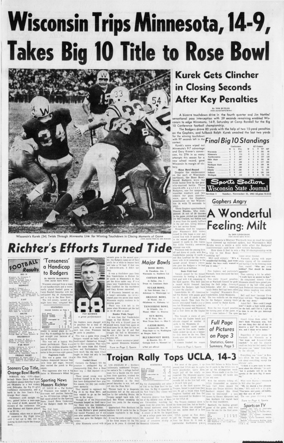 Top 10 victories lead to Rose Bowl